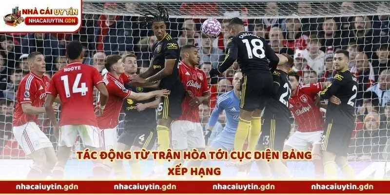 Tác động từ trận hòa tới cục diện bảng xếp hạng