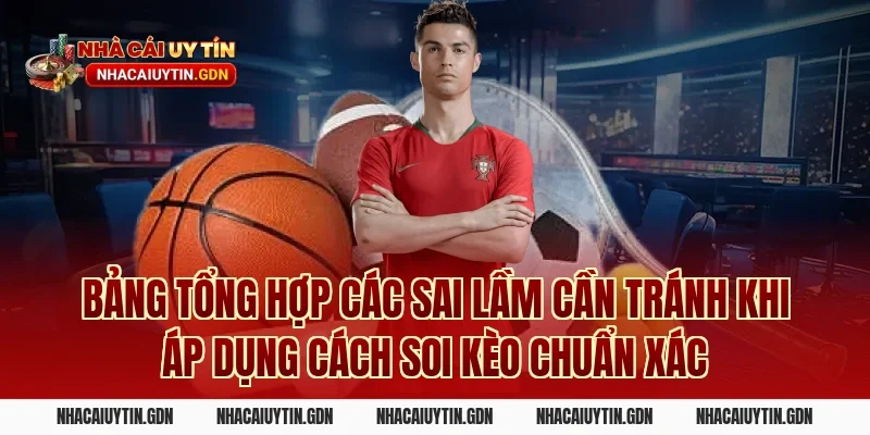Bảng tổng hợp các sai lầm cần tránh khi áp dụng cách soi kèo chuẩn xác