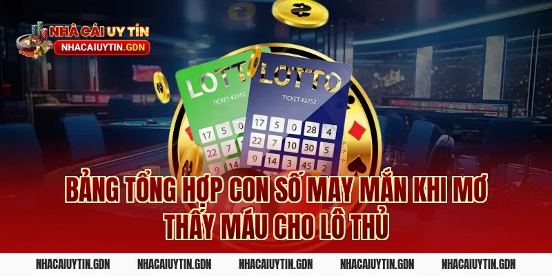 Bảng tổng hợp con số may mắn khi mơ thấy máu cho lô thủ